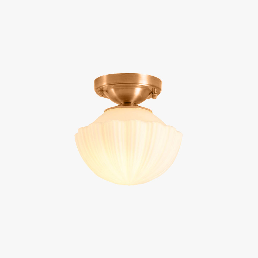 Ciborosu Retro Metal Flush Mount Ceiling Light Brass