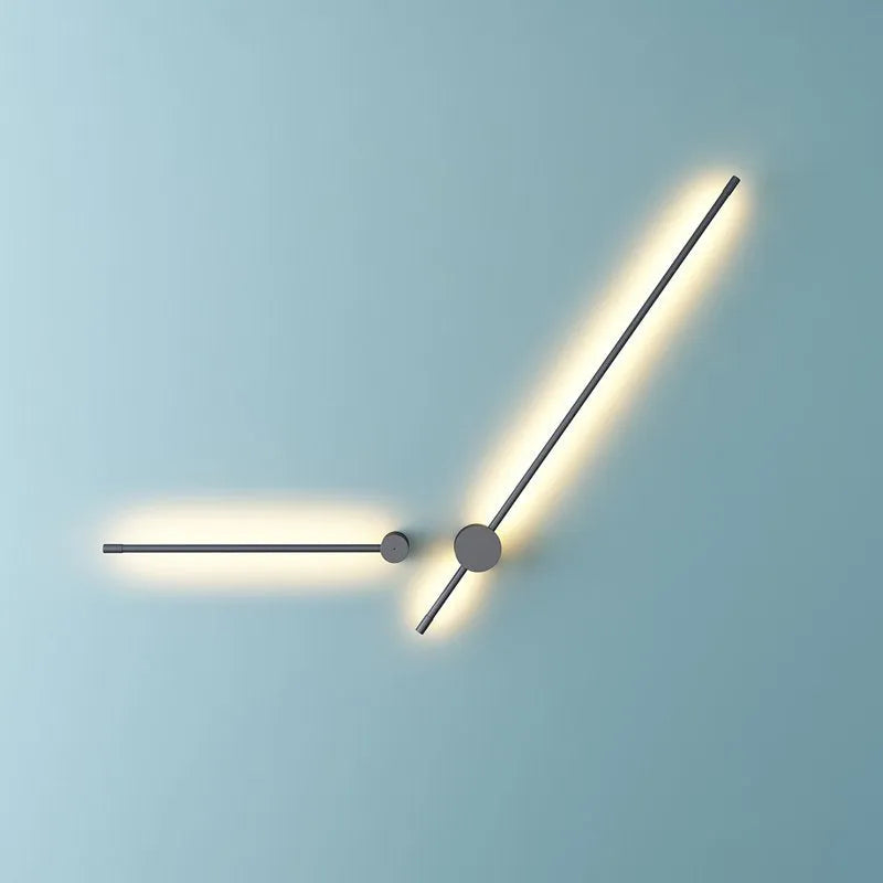 Ravel Minimalist Rotatable Linear Indoor Wall Lamp, Black-Neutral Decor