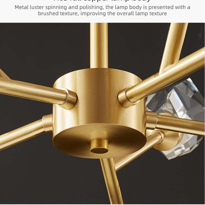 Degulak Luxurious Crystal Chandelier Living Room Golden