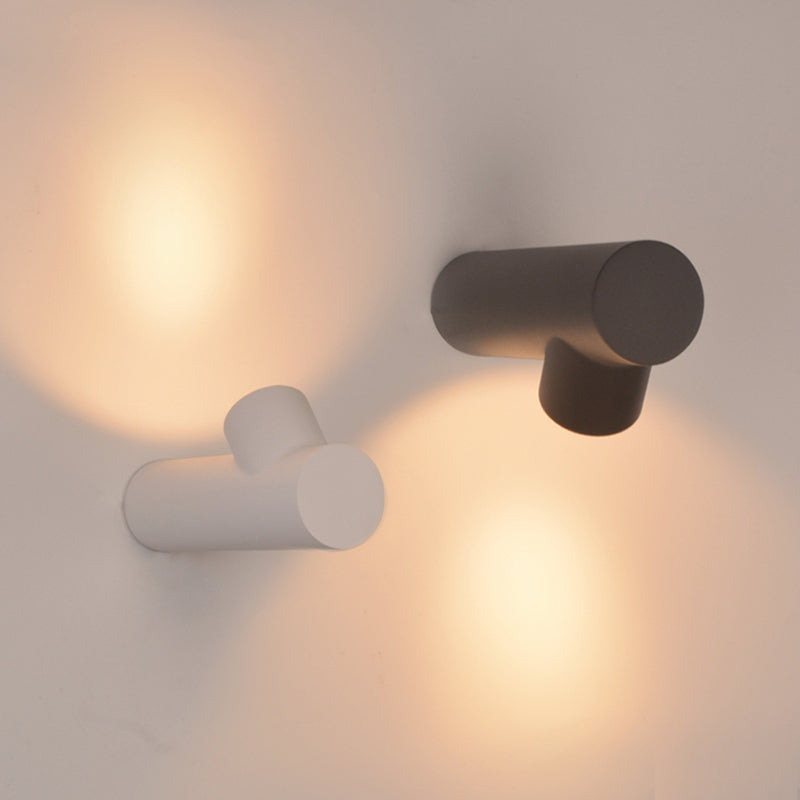 Bukorir Modern Waterproof Outdoor Wall Lighting, White & Black