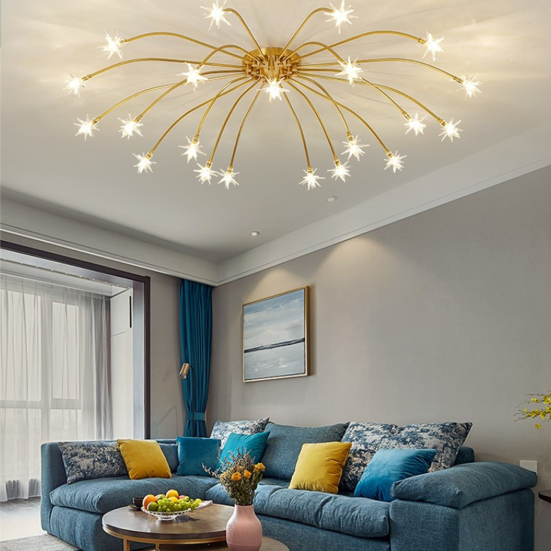 Riteluru Art Deco Starry Flush Mount Ceiling Light