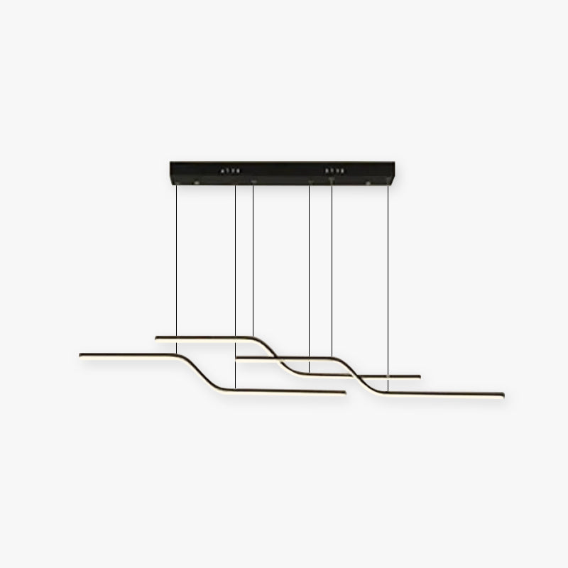 Rimamin Minimalist Geometric Metal 3 Light Pendant Light, Dining Room