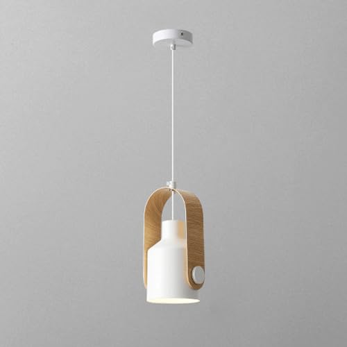 Pipevom Modern Metal LED Pendant Light White Green Black Bedroom