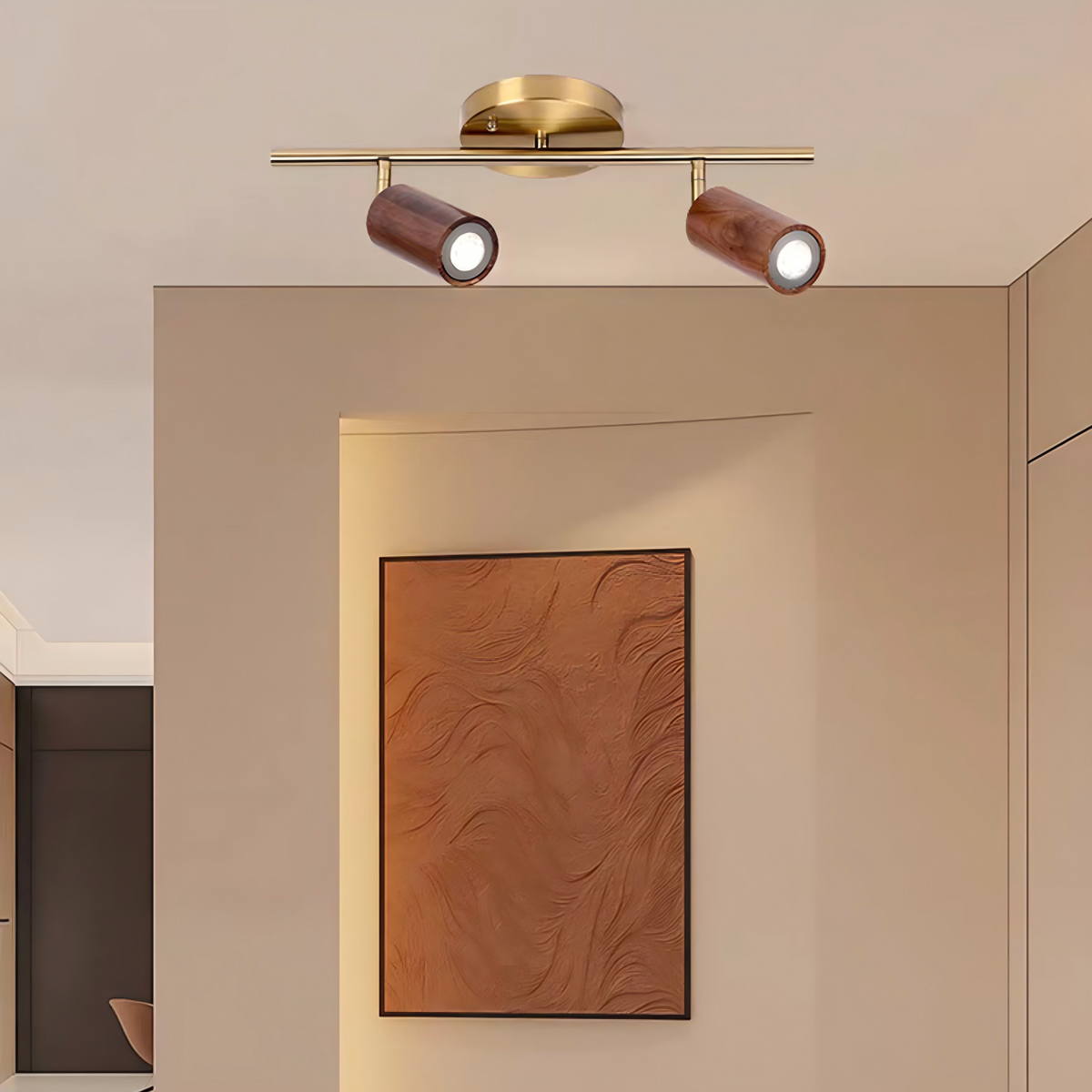 Elvarena Wooden LED Track Light
