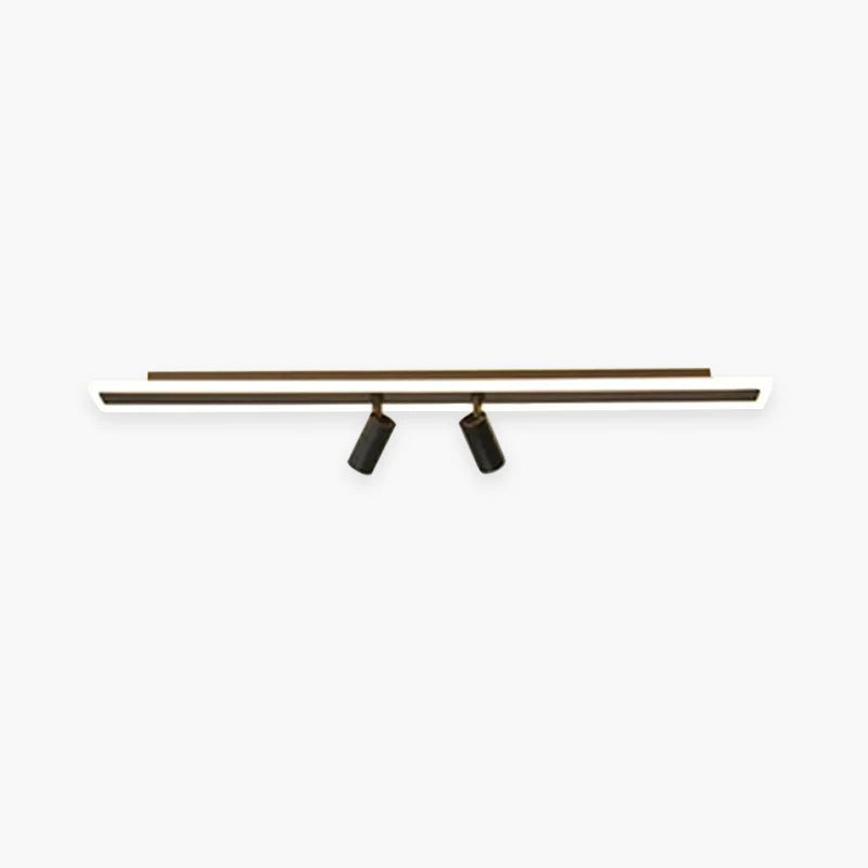 Figamet Minimalist Double-linear Ceiling Light Spotlight, Black