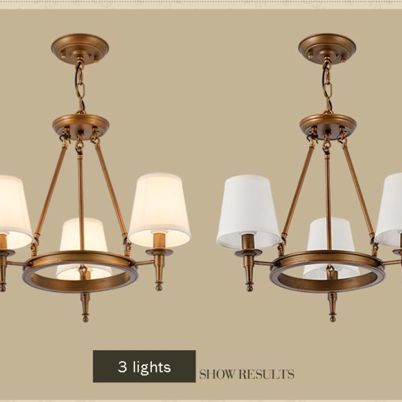Nelevum vintage Ring Metal/Fabric Chandelier, Black/Copper