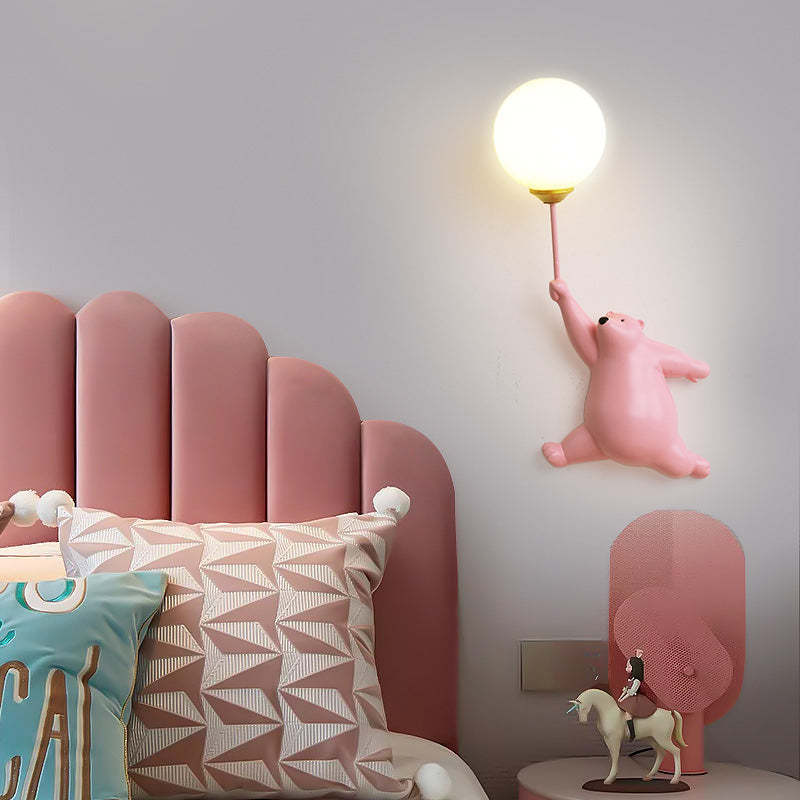 Dio Bear Balloon Wall Reading Lamp-Neutral Decor