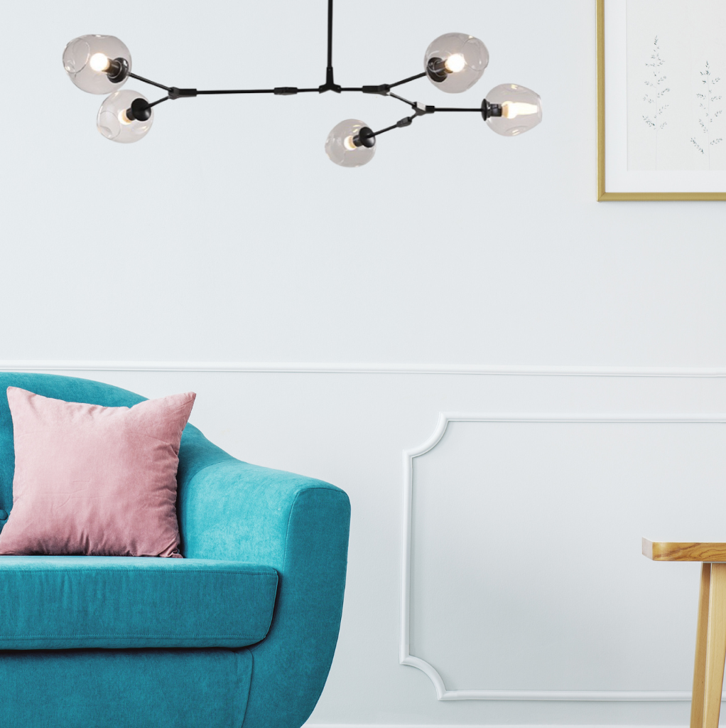Zerin Nordic Modern Glass Pendant Light Clear Bubble-Neutral Decor