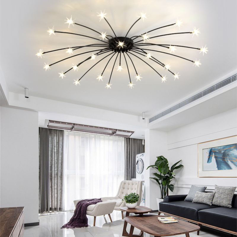 Riteluru Art Deco Starry Flush Mount Ceiling Light