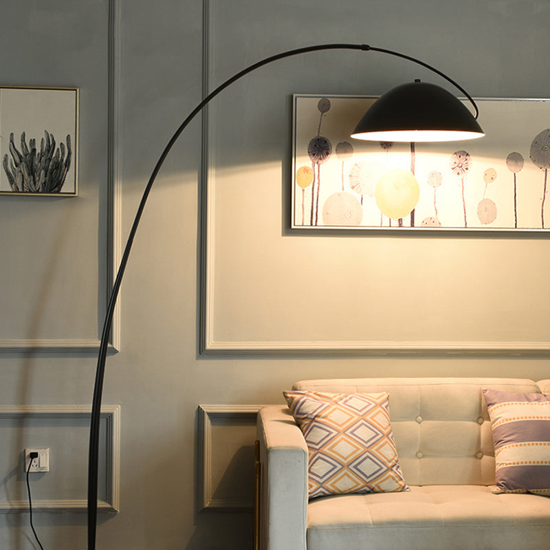 Gomedas Modrn Fishing Rod Metal Floor Lamp, Black