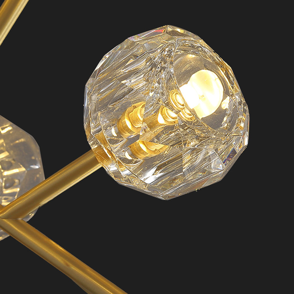 Badimon Modern Blown Metal Pendant Light, Gold