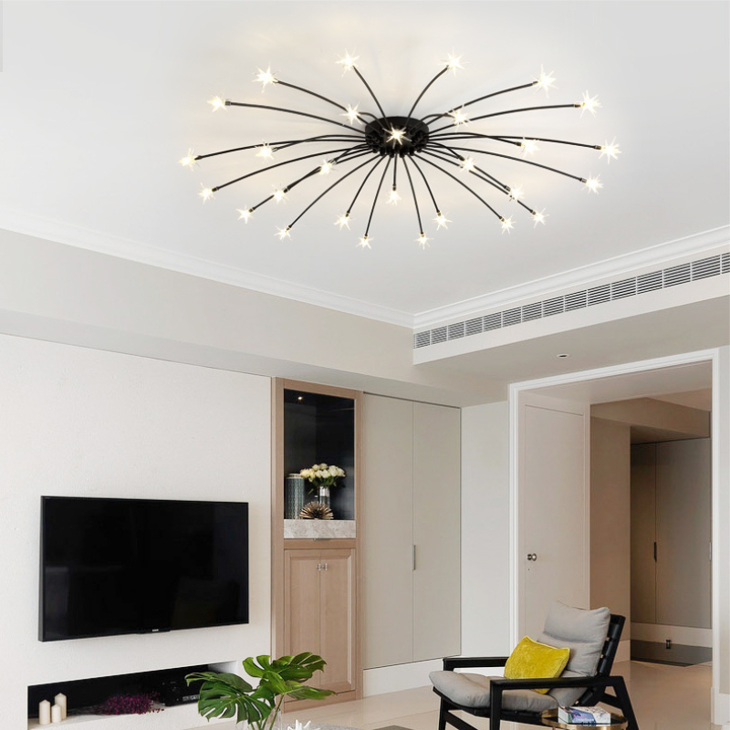 Riteluru Art Deco Starry Flush Mount Ceiling Light
