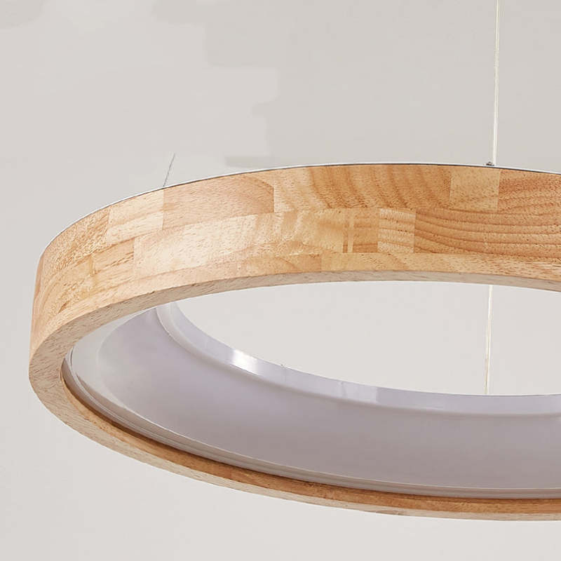 Bosegam Modern Ring Wood Pendant Light