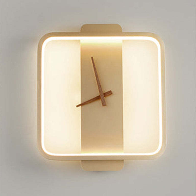 Cukiper Cukiper Square Clock Metal & Wall Lamp, Gold