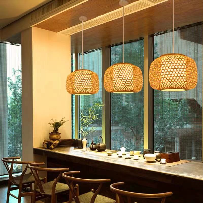 Zediros Natural Rattan Bamboo Pendant Light Lighting