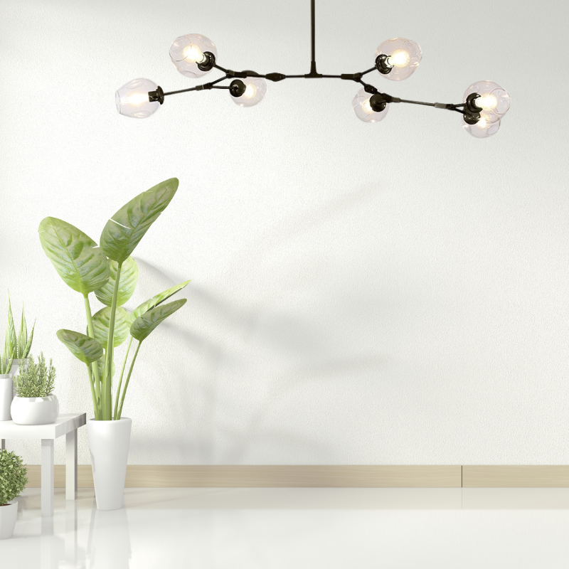 Zerin Nordic Modern Glass Pendant Light Clear Bubble-Neutral Decor