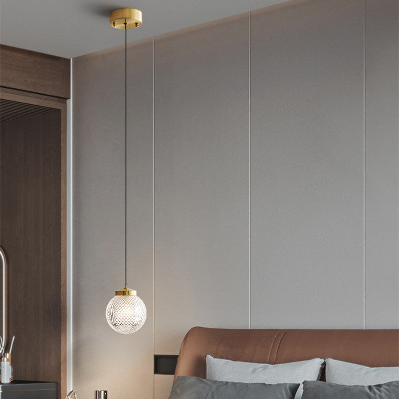 Milubik Modern Circle Glass Pendant Light for Bedroom & Hotel
