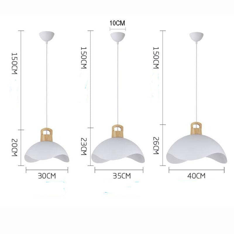 Hobokik Colorful Shade Single Pendant Lights, Wood & Metal
