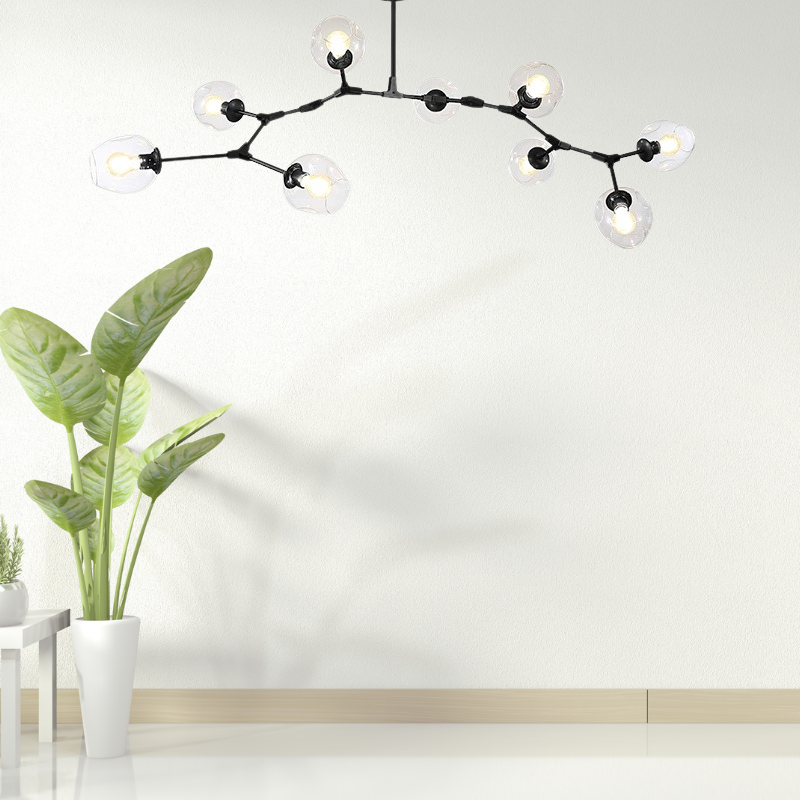 Zerin Nordic Modern Glass Pendant Light Clear Bubble-Neutral Decor