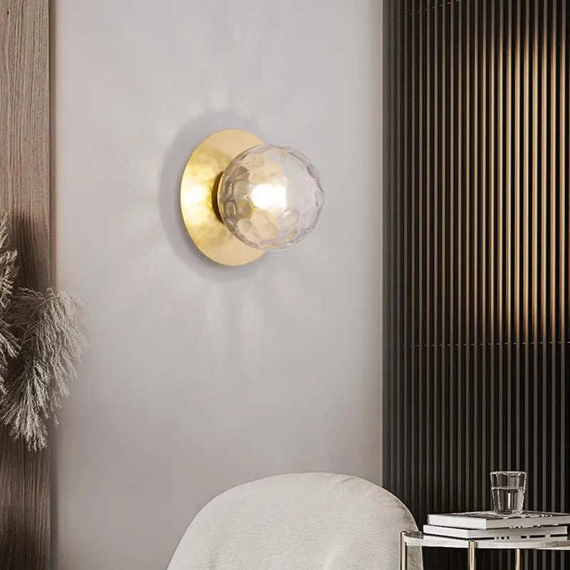 Arvion Wall Lamp Chic Sphere Glass-Neutral Decor