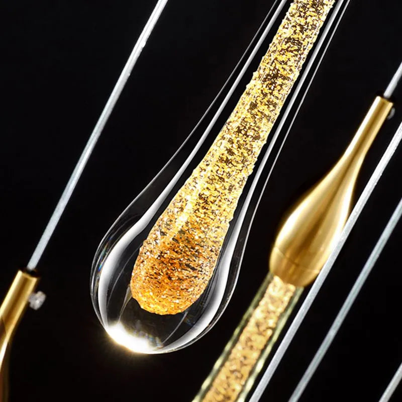 Kotirod Modern Water Drop Wall Lamp, Black/Gold