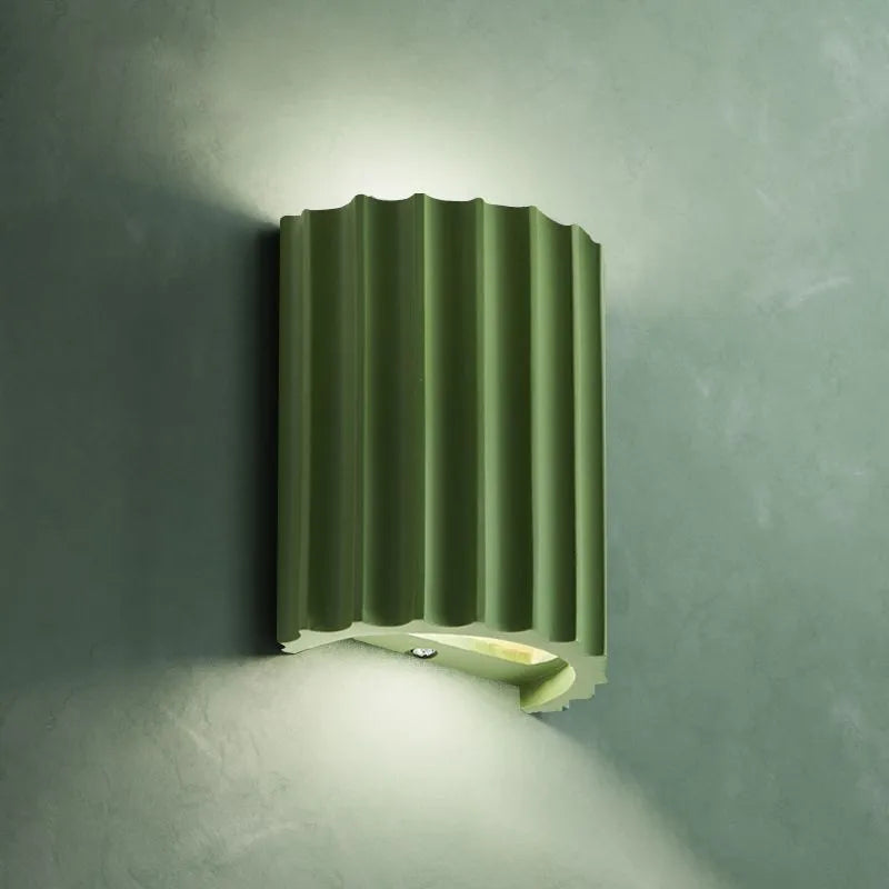 Orvian Wall Lamp Semi-cylindrical Resin-Neutral Decor