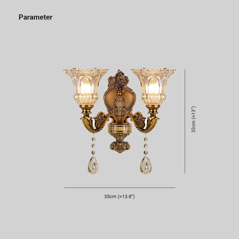 Calixo Wall Lamp Vintage Flor /Glass Gold-Neutral Decor