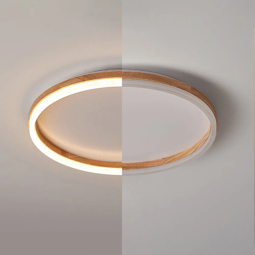 Solenor Ceiling Light Flush Mount Wood-Neutral Decor