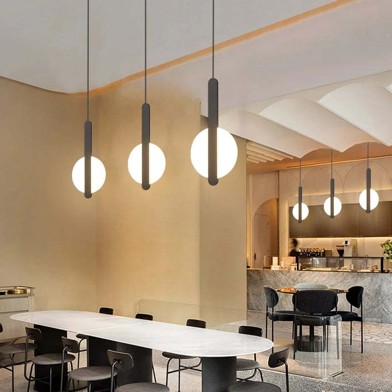 Kori Modern LED Pendant Light Black/White Living Room-Neutral Decor