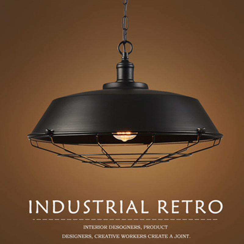 Hadaril Rustic Black Industrial Pendant Light Shade