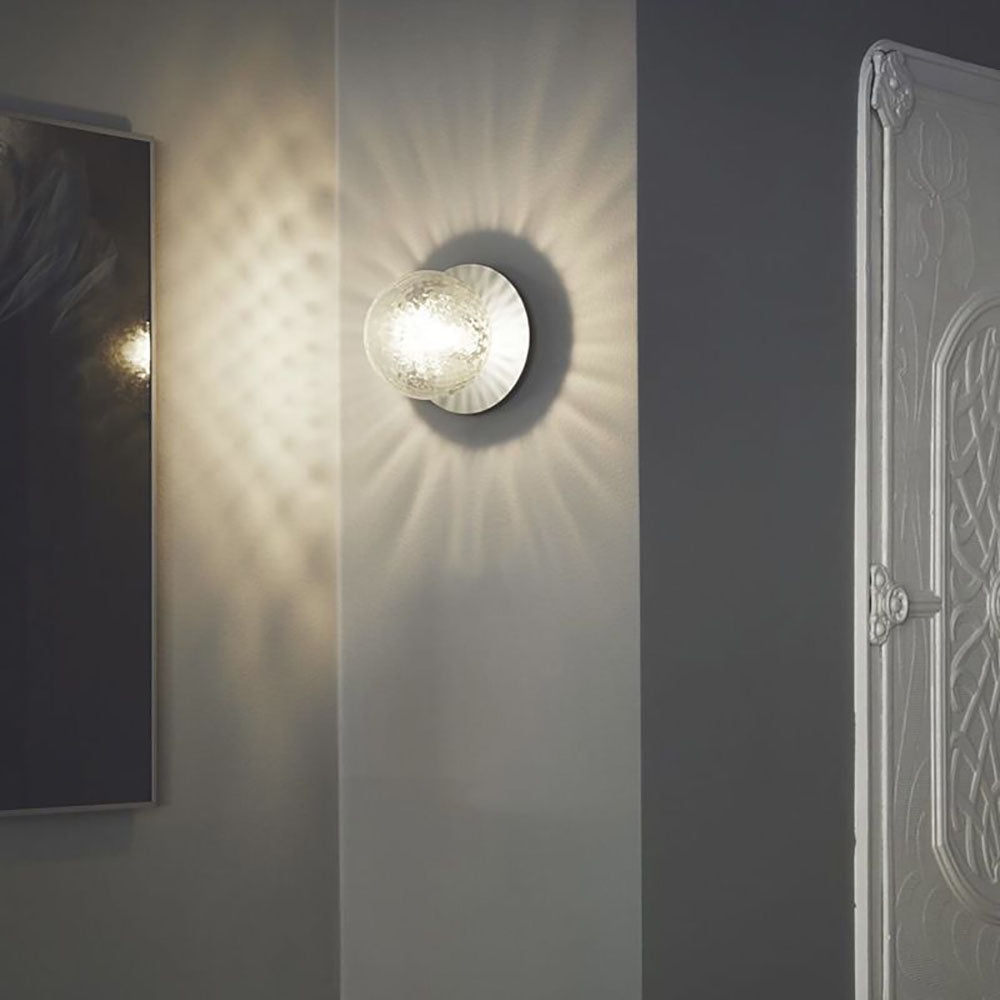 Arvion Wall Lamp Chic Sphere Glass-Neutral Decor
