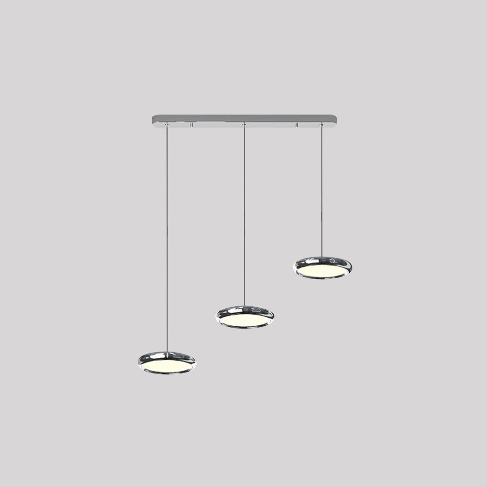 Mobimis Minimalist Circular Metal Pendant Light,Silver/Gold/Rose Gold
