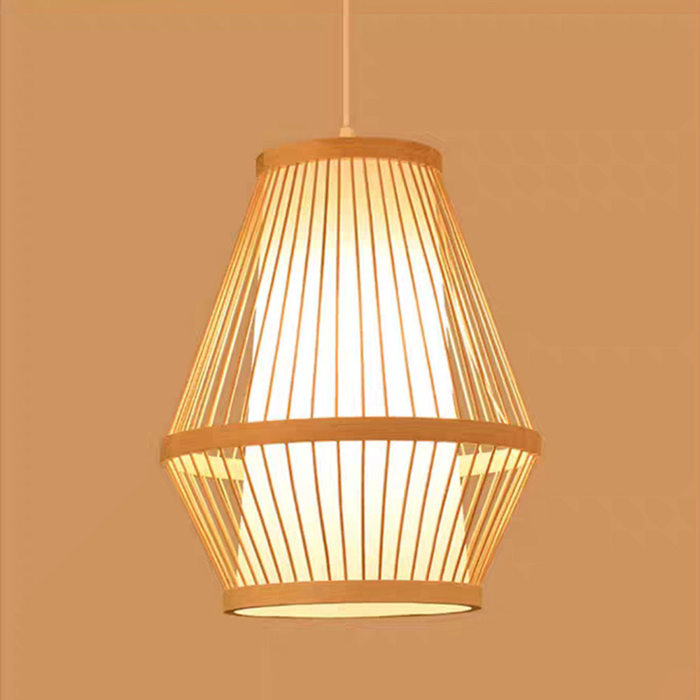 Konuses Rattan Handmade Woven Bamboo Vintage Pendant Light