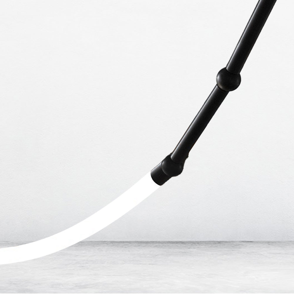 Gisakud Modern Linear Metal/Silicone Pendant Light, Black