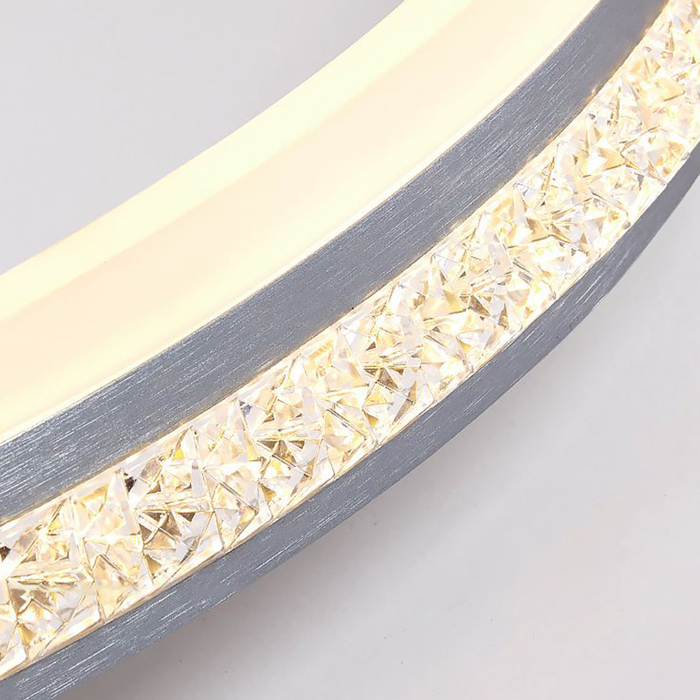 Pilodon Modern Ring Metal/ Flush Mount Ceiling Lights, Silver