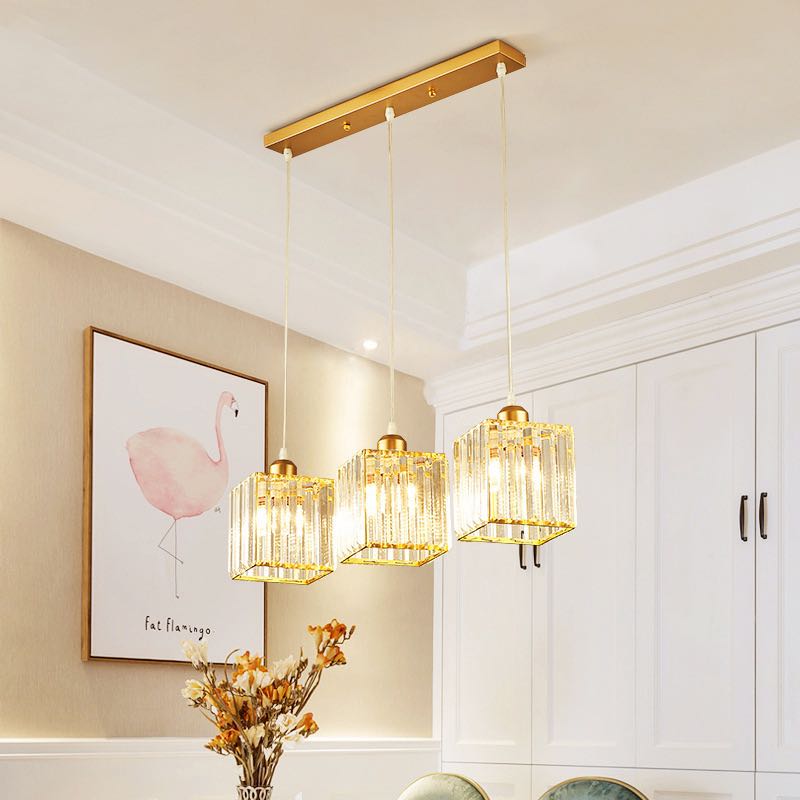 Maruvo Pendant Light Modern Cluster Cylinder Glass-Neutral Decor