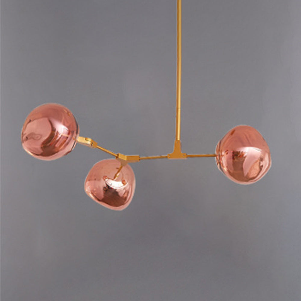 Rebogum Modern Globe Lava 3 Pendant Light Fixture