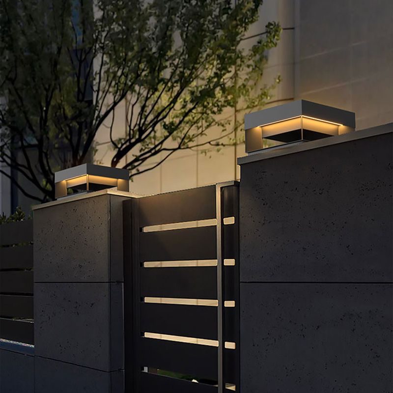 Kuberen Post Modern Solar Square Metal LED Outdoor Light