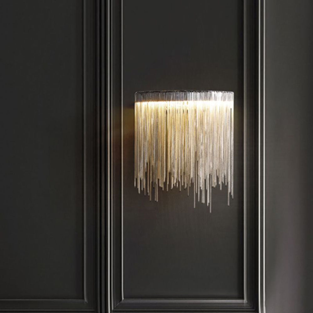 Hemapin Wall Lamp Decorative/Modern, Tassel Chain, Silver, Living Room