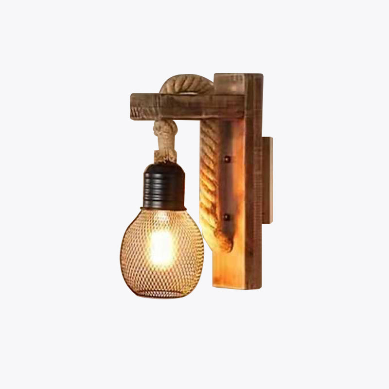 Mekupan Solid Wood Wall Lamp for Hallway & Living Room