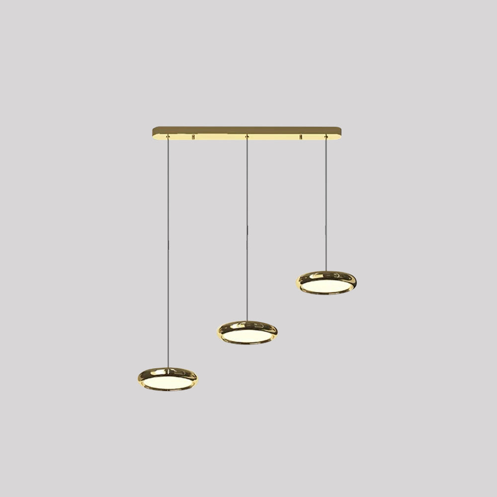 Mobimis Minimalist Circular Metal Pendant Light,Silver/Gold/Rose Gold