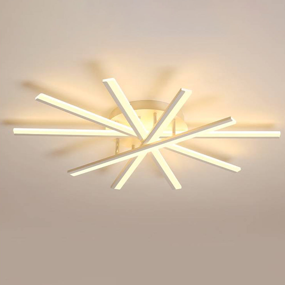 Nobudat Linear Flush Mount Ceiling Light, 4 Colour
