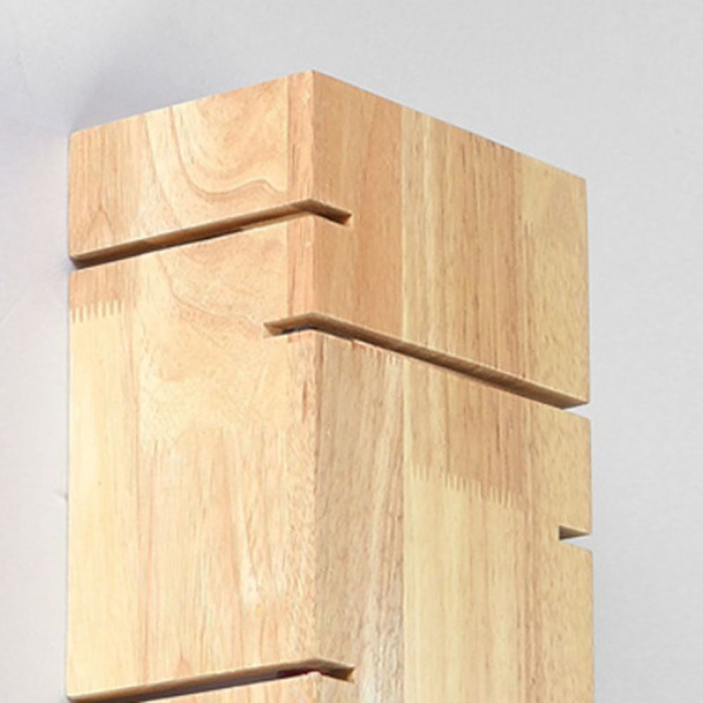 Vitikot Wall Lamp Rectangular Minimalist, Mounted Bedside, Wood, Bedroom