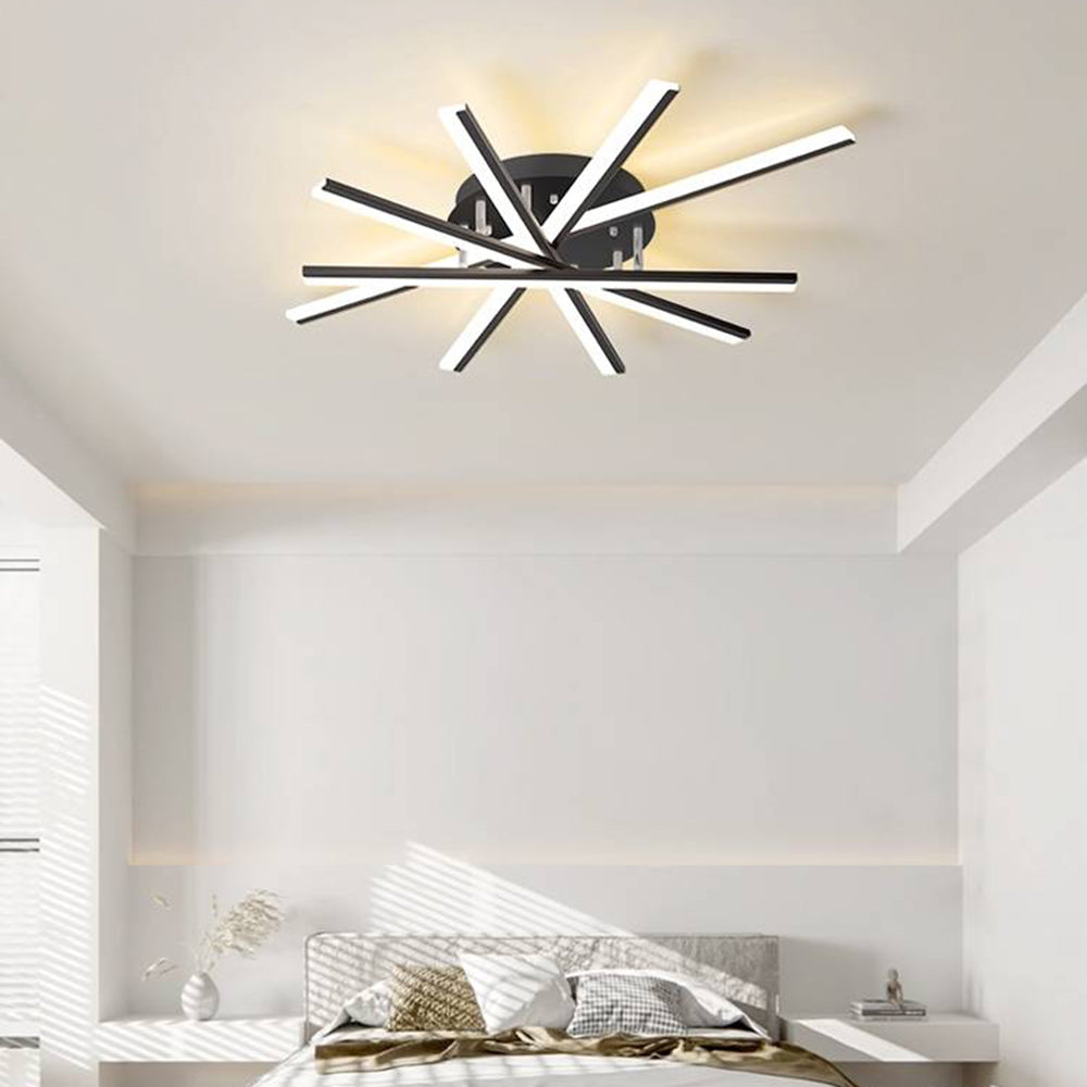 Nobudat Linear Flush Mount Ceiling Light, 4 Colour