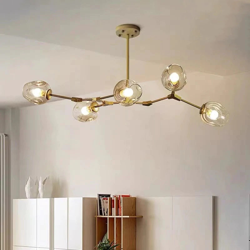 Zerin Nordic Modern Glass Pendant Light Clear Bubble-Neutral Decor
