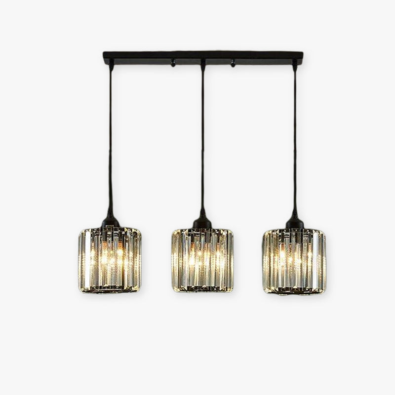 Maruvo Pendant Light Modern Cluster Cylinder Glass-Neutral Decor