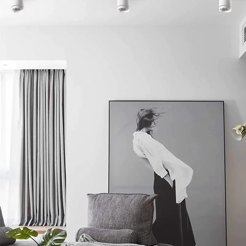 Jigapin Ceiling Light Mini Modern, White/Black, Bedroom/Living Room