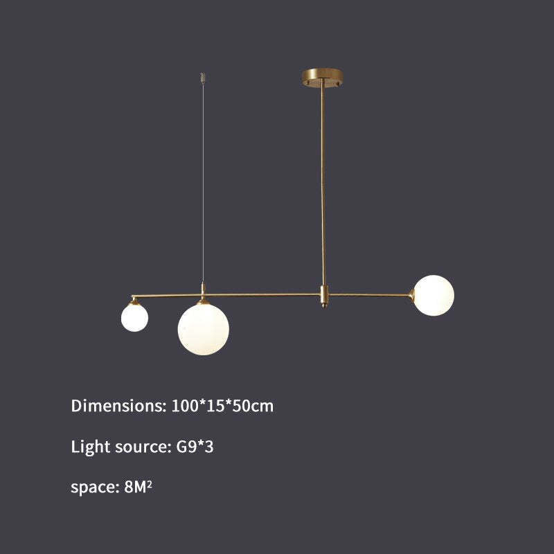 Wulukon Modern Golden Bubble Copper Pendant Light