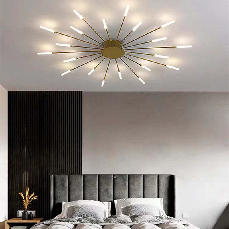 Kovon Flush-Mount Ceiling Light Fireworks, Black/Gold-Neutral Decor