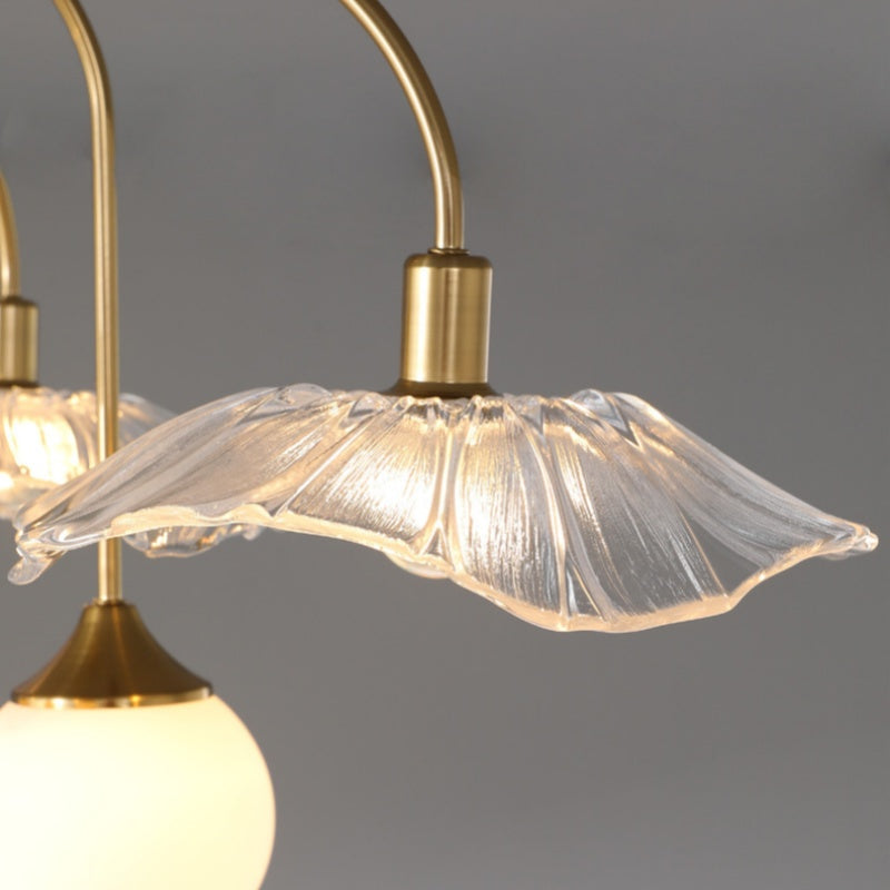 Lomokun Nordic LED Chandelier Gold Glass Living/Dining Room/Bedroom